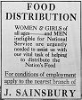 Sainsbury's
          recruitment advertisement, 1939.